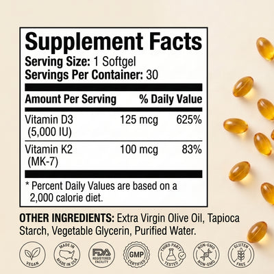 Vitamin D3+K2 Supplement